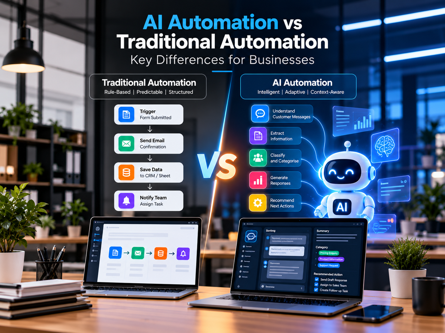 AI Automation vs Traditional Automation: Key Differences