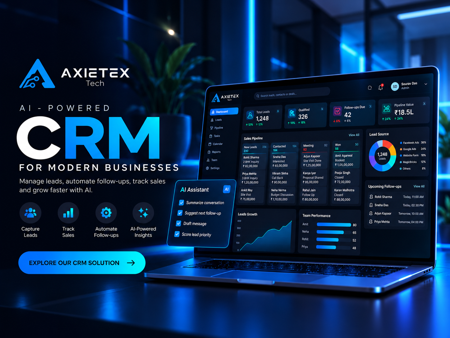 AI-Powered CRM Platform — Smart Lead Management & Sales Automation